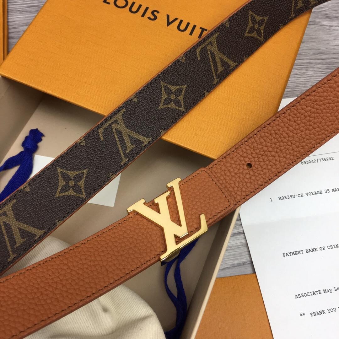 LV CINTURA LV INITIALES 30 MM REVERSIBILE