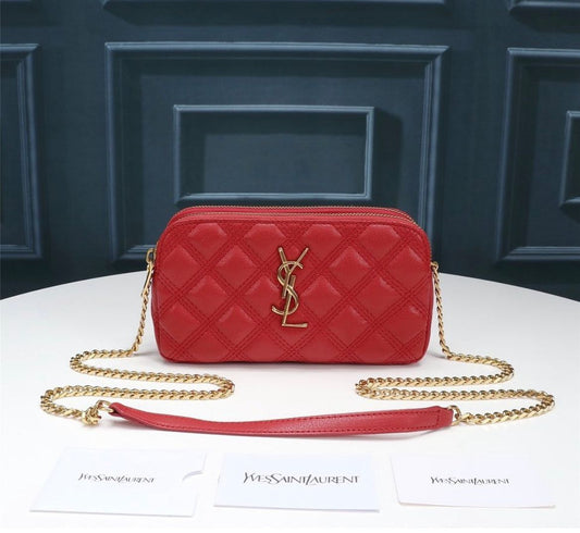 YSL mini bag in matelassè rossa