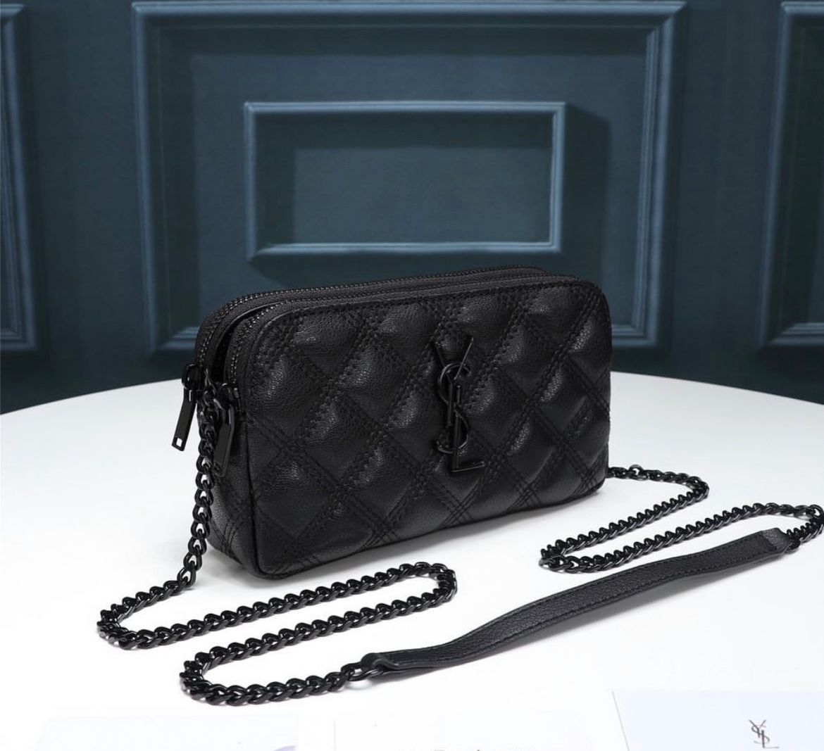 YSL Mini in matelasse totale black