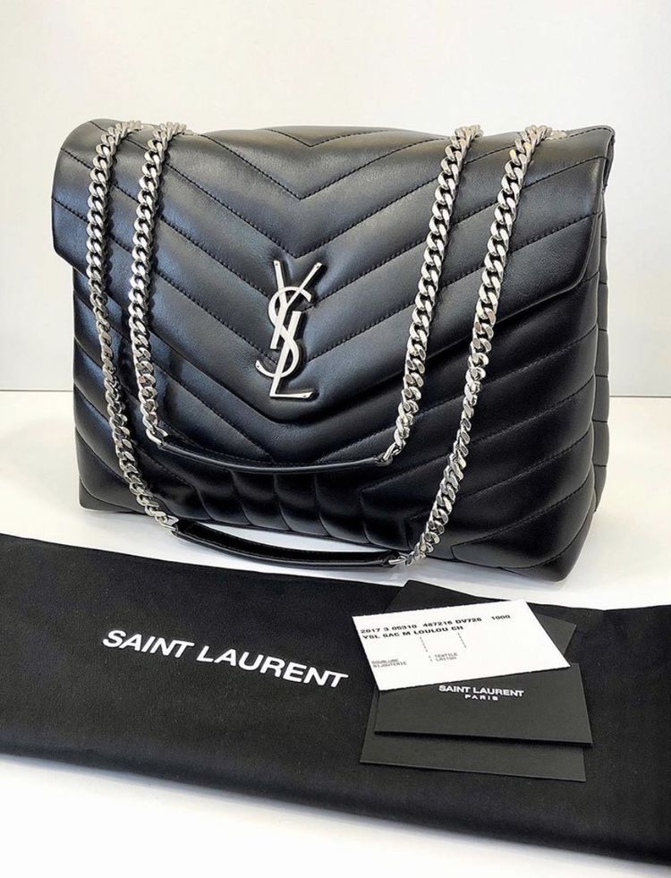 YSL LouLou media in pelle